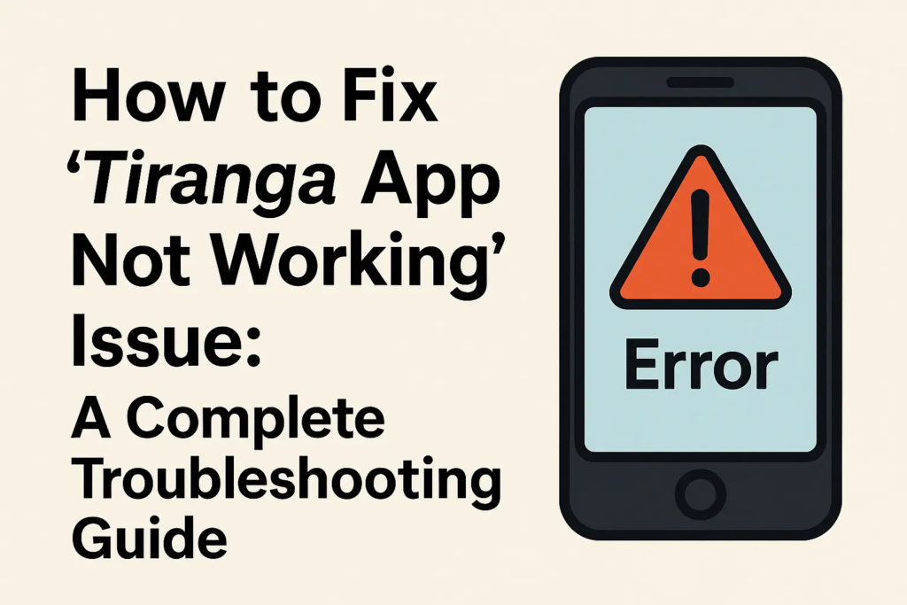 Tiranga App Not Working